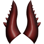 Dark Maroon Red Candle of Pwnage Horns Add-On