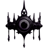 Dark Purple Angel Eye Crystal Goth Crown