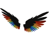 Dark Rainbow Angel Wings