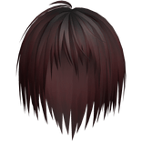 Dark Red Japanese Vkei Messy Unkept Scene Hair