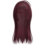 dark red long vampire hair w/ hime bangs