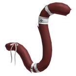 Dark Red Ribbon Nurse Cat Tail