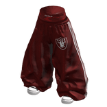 Dark Red Sporty Y2K Sweatpants w/ Camo Boxers