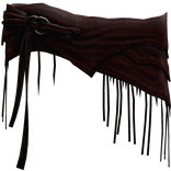 ཀ Dark Red Vkei Belt - Fringe Detailing 