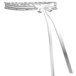 Dark Ruffled Choker (White)