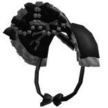 dark ruffled rococo / victorian headdress black