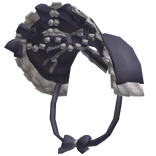 dark ruffled rococo / victorian headdressf blue