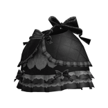 dark ruffled rococo / victorian skirt black