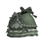dark ruffled rococo / victorian skirt green