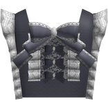 dark ruffled rococo / victorian top blue