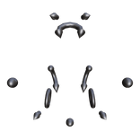 Dark Silver Lip Piercing Set