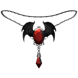 dark vampire red necklace