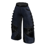 Darkwash Blue Sigil Y2K Wide Denim