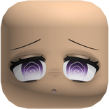 Dazed Purple Eye Chibi Face