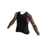 Black Tank Top W/ Full Sleeve Tattoo 