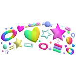 decora candy rainbow harajuku kawaii hairclips