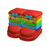 decora harajuku rainbow kandi kidcore clown shoes