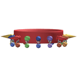 decora harajuku rainbow kandi spike kidcore collar