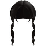 ♡ Deep Brown Cutesy Kawaii Long Curly Pigtails