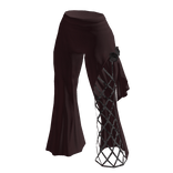 ♾️ Deep brown goth one-leg fishnet pants