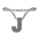 J: Initial Necklace (Silver)