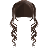 ♡ ; brown kawaii pigtails