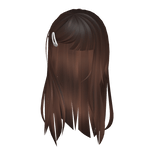 Delicate Blythe Hair in Brown w/ White Clip