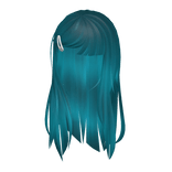 Delicate Blythe Hair in Dark Cyan w/ White Clip