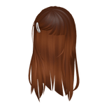 Delicate Blythe Hair in Dark Ginger w/ White Clip