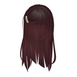 Delicate Blythe Hair in Maroon w/ White Clip