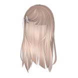 Delicate Blythe Hair in Platinum w/ White Clip