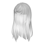 Delicate Blythe Hair in White w/ White Clip