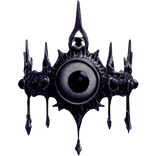 Demented Purple Angel Eye Crystal Goth Crown