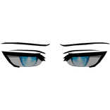 Demon Face With Blue Glowing Eyes