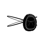 Demon lace maid horns gothic cross bow eyepatch