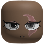 Demon Vamp Cute Battle Scarred Gaze Face