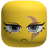 Demon Vamp Cute Battle Scarred Gaze Yellow Face