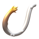 Demonic Gold & White Fiery Tail