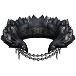 Denim Beaded Neck Fur