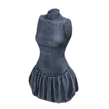 ☆ denim bubble minidress 