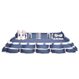 ♡ : denim cutesy bunny ruffled skirt