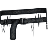 Denim Distressed Fabric Emo Belt