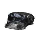 Denim Gothic Newspaper Cap