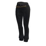 Denim Jeans With Waist Chain Dark Grey Blue