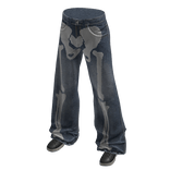 Denim Y2K Skeleton Pants