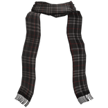 Designer Black Plaid Scarf 