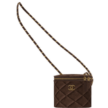 Designer Crossbody Bag In Brown