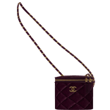 Designer Crossbody Bag In Burgandy
