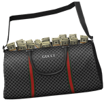 Designer Duffel Bag with Money