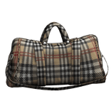 Designer Leather Handheld Duffel Bag